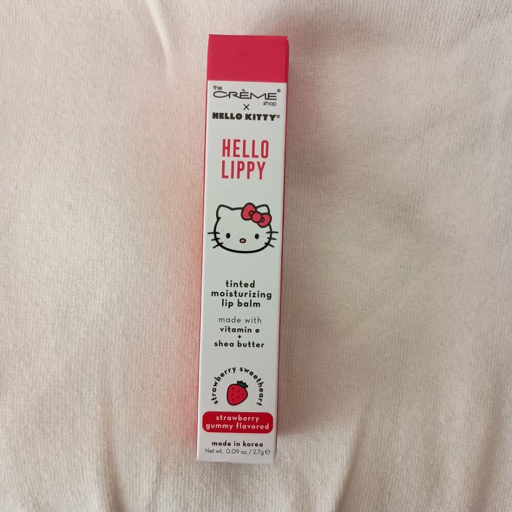 The Creme Shop Hello Kitty lippy tinted moisturizing lip balm strawberry